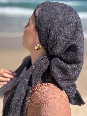 מטפחת ליס מרובעת שחור