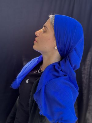 מטפחת מרובעת כותנה כחול