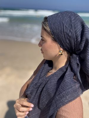 מטפחת מרובעת ליס כחול