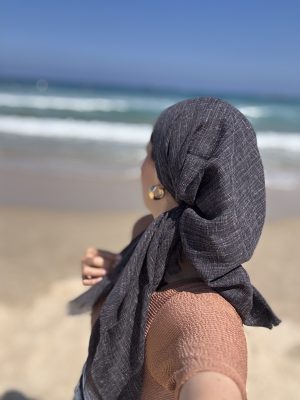 מטפחת ליס מרובעת שחור