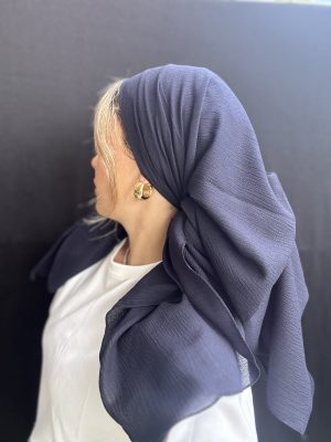 מטפחת וופל מרובעת כחול