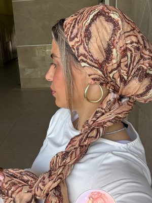 מטפחת אשליה נגיעות זהב חום