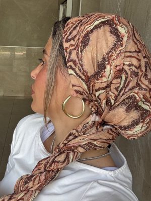 מטפחת אשליה נגיעות זהב חום