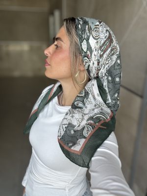 מטפחת מרובעת ״טל״ כותנה ירוק