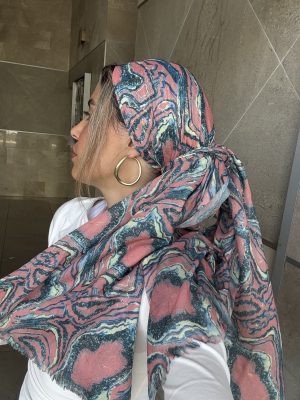 מטפחת אשליה צבעוני נגיעות זהב