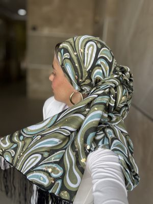 מטפחת לאל סיומת פרנזים ירוק