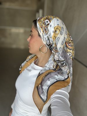 מטפחת מרובעת״טל״ צהוב