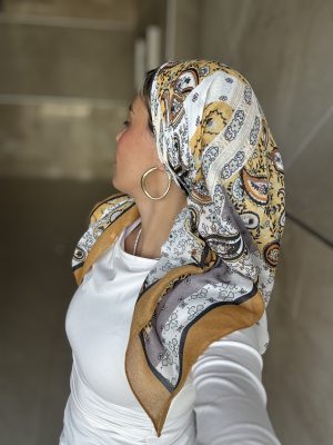 מטפחת מרובעת״טל״ צהוב