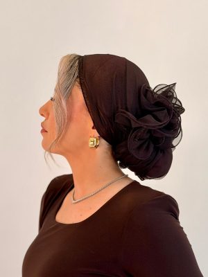 טול סיומת תלתל חום
