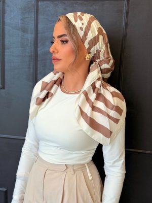 מטפחת גאני בז לבן