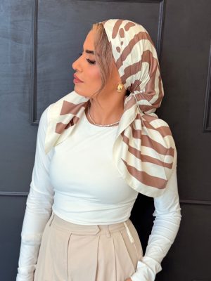 מטפחת גאני בז לבן