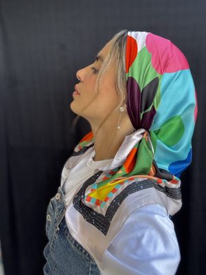 מטפחת לואן צבעונית מרובעת
